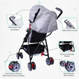 1st step Jet Stroller/Pram With 5 Point Safety Harness And Adjustable Handles Stroller image 4