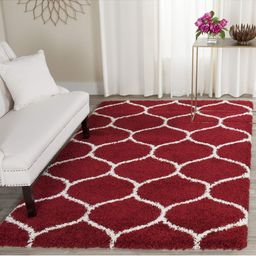 IMRA CARPET Red Geometric Handmade Polyester Carpet-picture-39