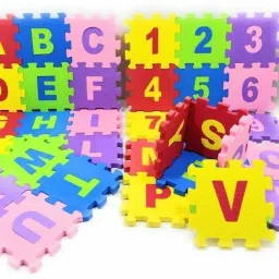 domios Alphabets & Numbers Interlock Puzzle Mat for Kids Learn and Play (36 Pieces) image 3