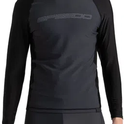 speedo Long Sleeve Suntop - Endurance10 Solid Men Swim Top Grey Swimsuit-picture-16