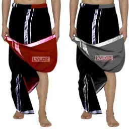 Lvloz LV-2WY-80 Solid Men Dhoti-image-23
