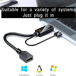 Tobo HDMI 4K60hz Compatible a DisplayPort alimentado por USB, súper DP1.2 TD-1195H Combo Set image 3
