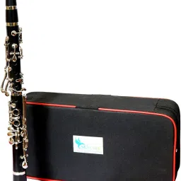 Ebonite Clarinet Black 13key B Flat WITH HARD CASE AND EXTRA REED Clarinet-image-25