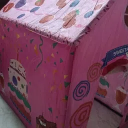 Pop-Up Tent with Candy Print | Indoor Birthday Tent with Curtains-image-78