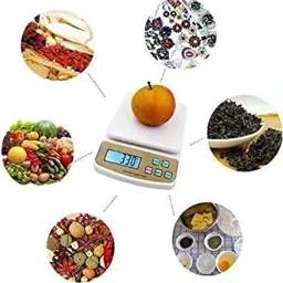 AJ HUB Digital 10kg x 1g Kitchen Scale Balance Multi-purpose weight measuring machine without Adapter(CHARGER) Weighing Scale image 4