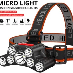 degno 7 LED light headlamp 5 Modes rechargeable head torch waterproof head light Torch image 4