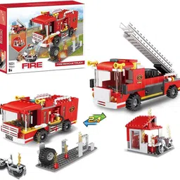 bestie toys 2in1 Fire Truck Construction Games Fire Rescue Toys-picture-48