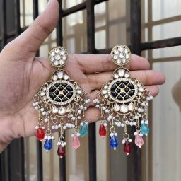 Gold Plated Earring for Women & Girls Diamond Brass Drops & Danglers-image-31