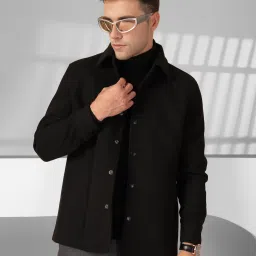 Polyester Solid Coat For Men-image-61