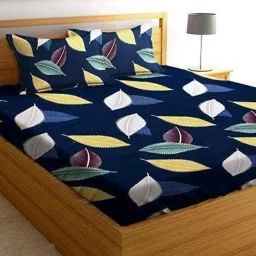 320 TC Cotton Queen Printed Fitted (Elastic) Bedsheet-image-10