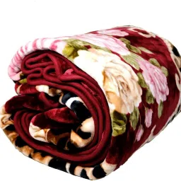 Floral Single Mink Blanket for Heavy Winter-19