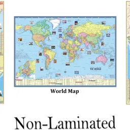 line2line Andhra Pradesh Map, World Map and India Map (Set of 3 Map). All Three Map Size : 100x70 Centimeter (40"x28" inch). With Important Fact and Figure. Ideal Map For Student and Aspirant of UPSC , PCS , SSC , RAILWAY Exam and Other Competitive Exam. Updated Map. Paper Print image 2