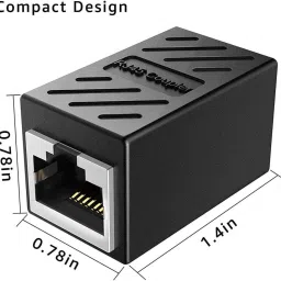 Fedus RJ45 Coupler Ethernet Coupler Cat7, Cat6 Cat5e RJ45 8P8C Inline lan Coupler Pack of 2 Lan Adapter image 2