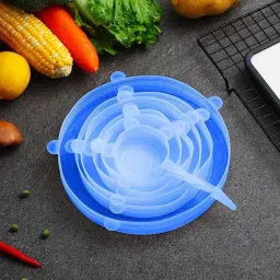 Silicone Stretch Lids, Multi Size Reusable Silicone Lids Food and Bowl Covers 8.5 inch, 6.5 inch, 5.7 inch, 4.5 inch, 3.8 inch, 2.6 inch Lid Set-19