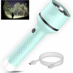 500 Meter Range Waterproof LED 3W Torch Rechargeable 2 Mode 2000 mAh Battery 6 hrs Torch Emergency Light-24