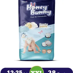 Baby Diaper Pants with bubble top sheet| Extra Soft | 12 Hour protection - XXL-19