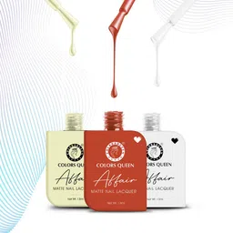 Colors Queen Set of 3 Affair Long Lasting & Chip-Resistant Matte Nail Lacquer - 13 ml each image 5