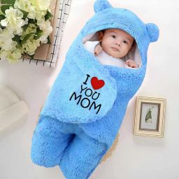 Embroidered Single Hooded Baby Blanket forMild Winter-image-43
