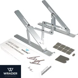 WRADER Aluminium Laptop Stand Foldable Laptop Stand Notebook Stand Compatible with All 10 inch to 15.6 inch Laptops and Tablets Laptop Stand-22