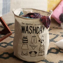cortina 12 Ltr Brown Canvas Laundry Basket-picture-8