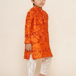 Sethukrishna Boys Abstract Printed Kurta with Pyjamas image 3