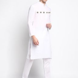 DEVOILER Ethnic Motifs Printed Regular Kurta With Pyjamas image 3