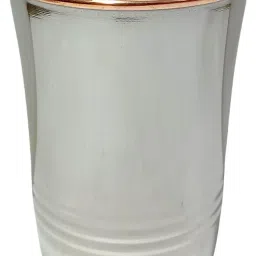 Copper Steel Water Glasses Set Plain Design Tumbler (220 ml Each) Set of 1 pc Glass Set Water/Juice Glass-image-56