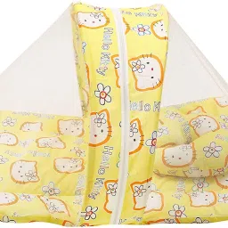 fareto Baby Super Soft Mattress with Net(0-6 Months) standard crib image 4