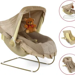 domios 12-in-1 Musical Carry Cot/Bouncer with Mosquito Net Storage Box & Swinging Ropes Bouncer image 2