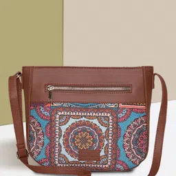 zouk Multicolor Women Sling Bag Multicolor Mandala Print U Shaped Sling Bag-picture-0