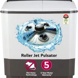10 kg 5 Star Semi Automatic Top Load Grey, White-20