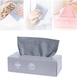 Cloth with Dispenser Box - 20pcs - Best for all Home and Travel Wet and Dry Microfiber Cleaning Cloth-image-2