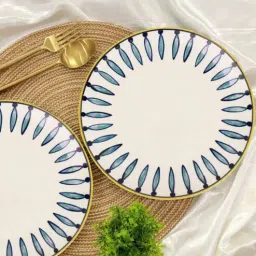 Ceramic Kyoto Collection Handpainted Dinner Serving Plates Set of 2 By StyleMyWay-picture-45