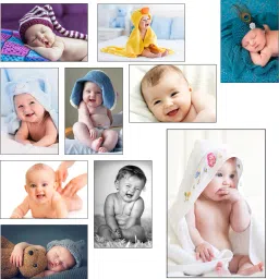 Xpression Decor Set of 10 Cute Baby Combo Posters\Smiling Baby Poster\Poster for Pregnant Women\HD Baby Wall Poster for Room Décor-4 Paper Print-image-2
