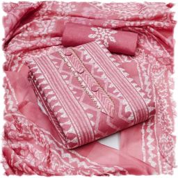 Unstitched Cotton Blend Salwar Suit Material Printed-image-11