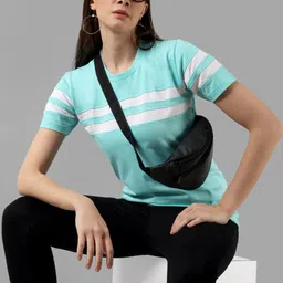 metronaut Striped Women Round Neck Pure Cotton Multicolor T-Shirt-picture-24