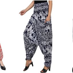 Printed Rayon Women Harem Pants-image-89