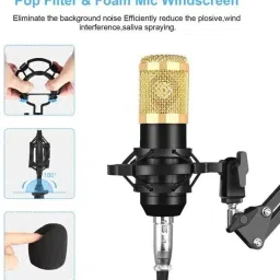 imaginea BM800 Condenser Microphone Set for Singing, PC etc. with 48V USB Phantom Power Audio interface inbuilt phantom power supply for Podcast, Singing image 3