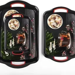 enlink Black Serving Tray set Tray Serving Set image 2