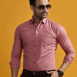 Men Slim Fit Solid Spread Collar Formal Shirt-image-28