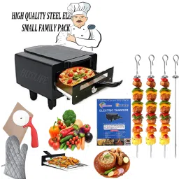 Advance Electric Tandoor With Free Gifts Electric Tandoor 2000W Medium Steelo Element High Quality Home Simpley HLMT-4578 Electric Tandoor Pizza Maker Fish Chikeh Tikka Naan Roti Cake Baker Frunch Fry Meat Barbeque Chaap Oil fryer (black) Electric Tandoor-image-47