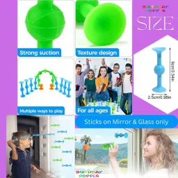 birthday popper Suction Toy|Pack of 20 |Pop Sucker Darts, Building Blocks, Fidget Toys image 3
