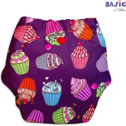 superbottoms BASIC™ Cloth Diaper Without Soaker for 3m-3y babies (Cup Cakes) image 2
