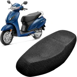 VHH 3D Free Size Bike/Scooty Seat Cover Very Soft Net Mesh Fabric and Smooth Single Bike Seat Cover For Honda Activa 5G-87