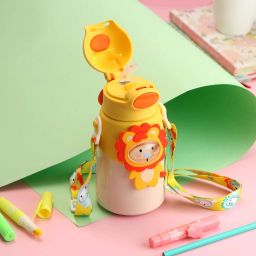 Straw Sipper Bottle 24 Hours Hot & Cold Stainless Steel Sipper Bottle for Kids 500 ml-image-34