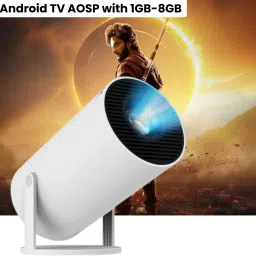 FRONY Smart Projector for Home 4K Support Rotabable Design withApp Netflix,YouTubeB166 (4500 lm / 1 Speaker / Wireless / Remote Controller) Portable Projector-image-79