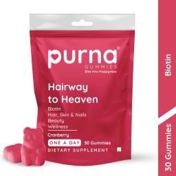 Biotin Cranberry Flavour Gummy for Hair, Nails, & Skin, 1 daily-13