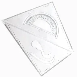 antiquity SET SQUARE 10 X 12 INCH Ruler Transparent Scale WITH TRANSPARENT Ruler image 2