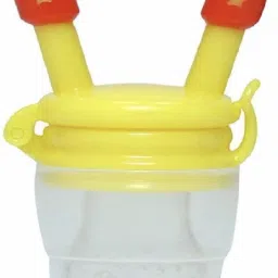 kogar All New Baby Silicone Food Feeder And Fruit Nibbler Combo Teether and Feeder Teether and Feeder (Yellow) - silicone image 2
