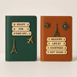 celed Men & Women Travel Green, Tan Genuine Leather Document Holder-picture-38